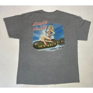 Sun N Fun Air Show Lakeland Florida Pin Up Sexy Girl T-shirt Men XL Gray